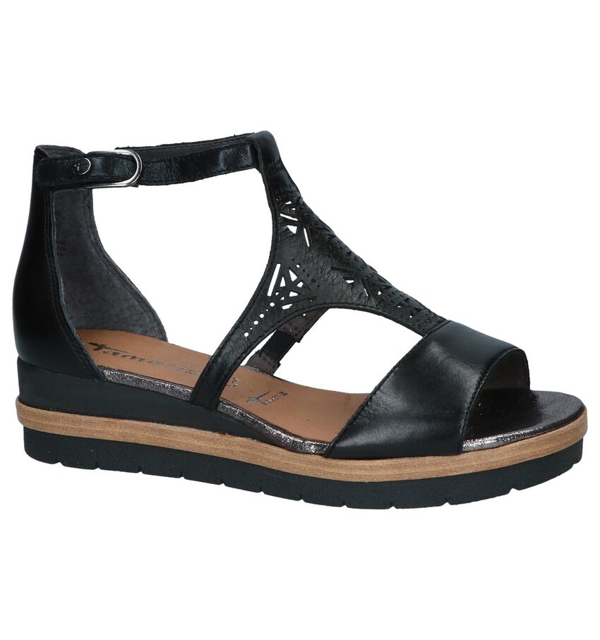 Zwarte Sandalen Met Plateauzolen Tamaris tamaris kopen in de aanbieding