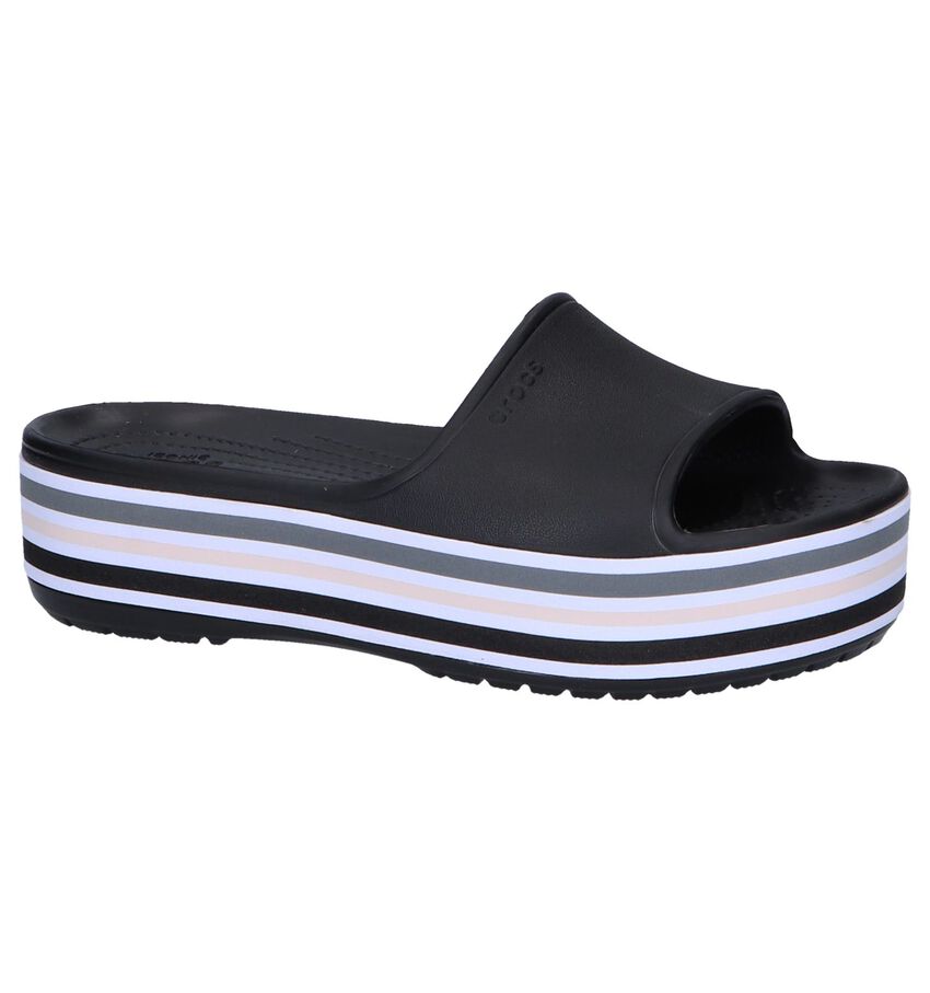 Zwarte Badslippers Crocs Platform Bld Color Slide crocs kopen in de aanbieding