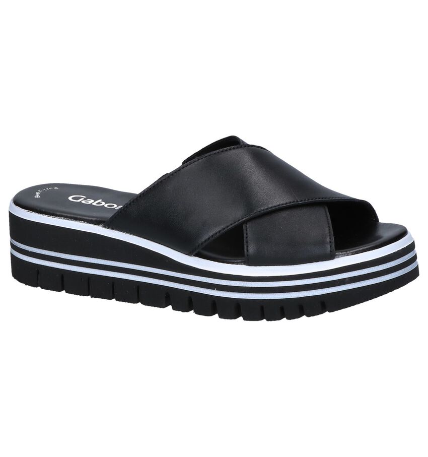 Zwarte Slippers Gabor Best Fitting gabor kopen in de aanbieding