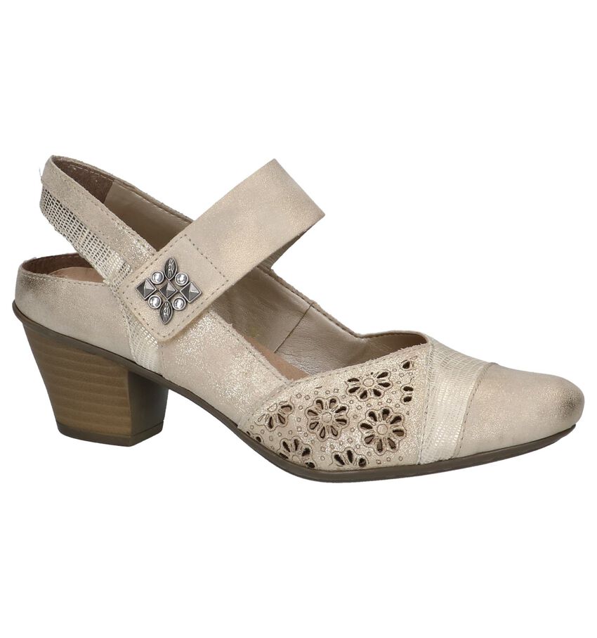 Gouden Pumps Met Open Hiel Rieker rieker kopen in de aanbieding