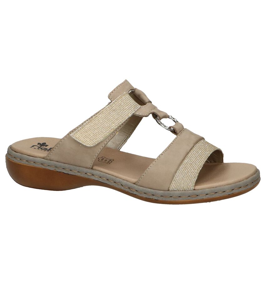 Taupe Slippers Rieker rieker kopen in de aanbieding