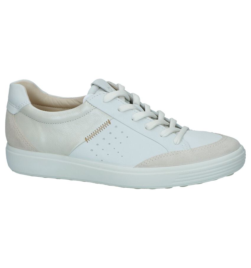 Lichtbeige Veterschoenen Ecco Soft 7 ecco kopen in de aanbieding