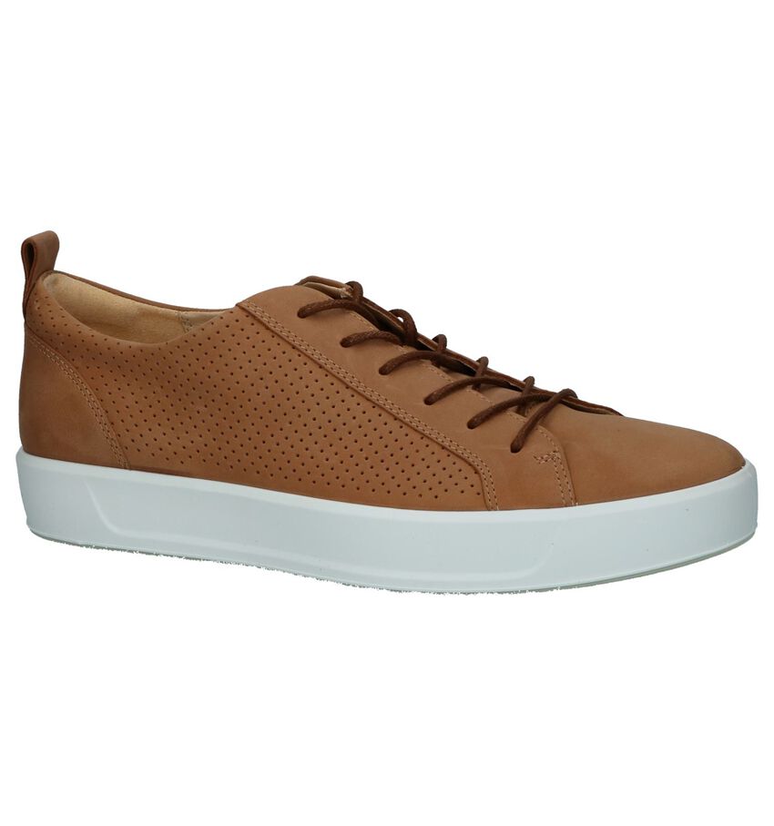 Cognac Ecco Soft 8 Casual Veterschoenen ecco kopen in de aanbieding