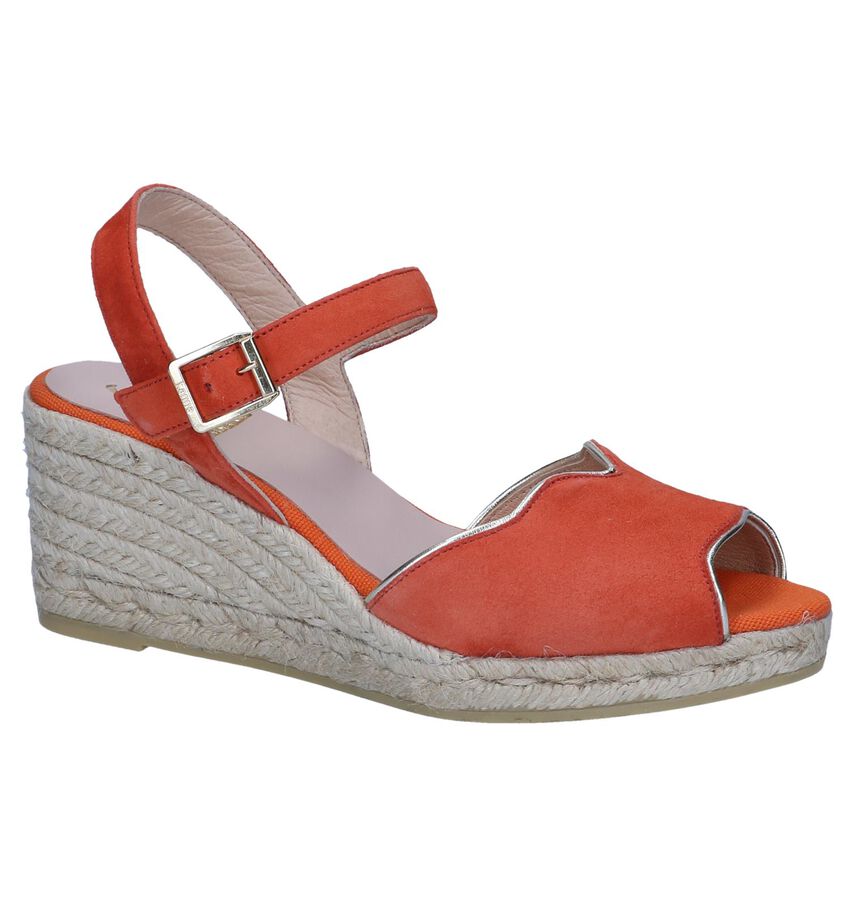Oranje Sandalen Met Sleehak Kanna kanna kopen in de aanbieding