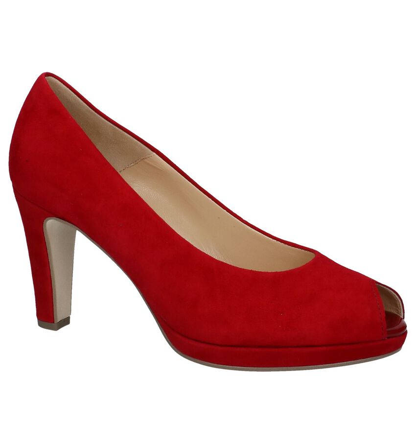 Rode Peeptoe Pumps Gabor Soft Smart gabor kopen in de aanbieding Rode Peeptoe Pumps Gabor Soft Smart gabor kopen in de aanbieding