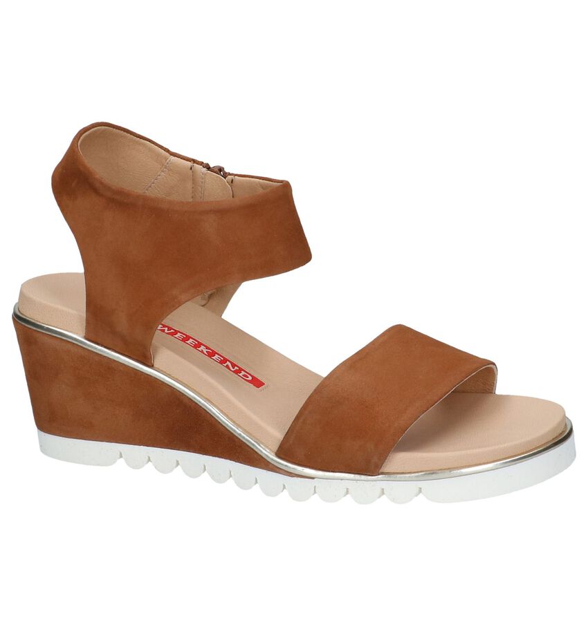 Cognac Sandalen Weekend weekend kopen in de aanbieding