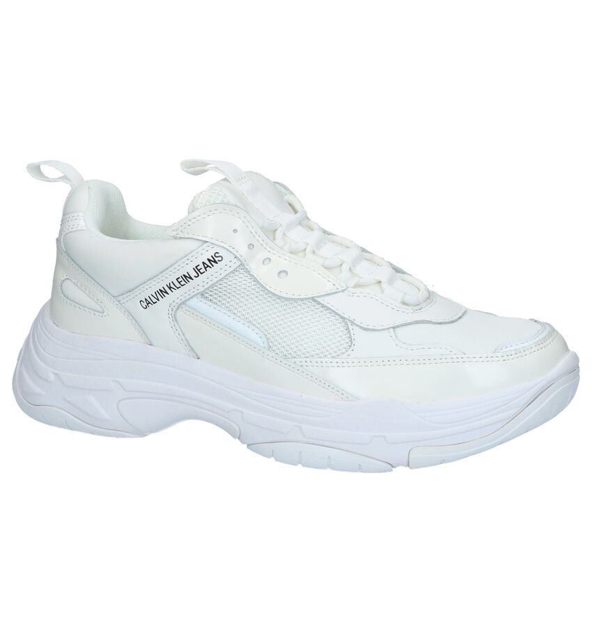 Witte Nineties Sneakers Calvin Klein Marvin calvin klein kopen in de aanbieding