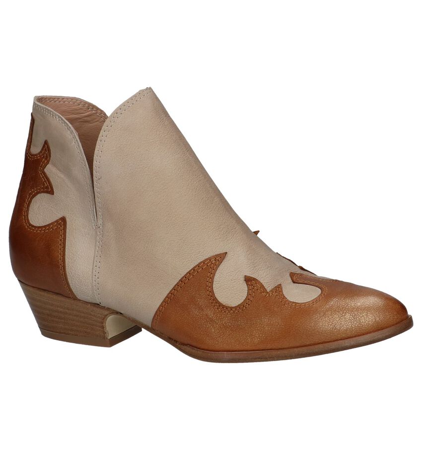 Cognac Western Enkellaarzen Curiosite curiosite kopen in de aanbieding