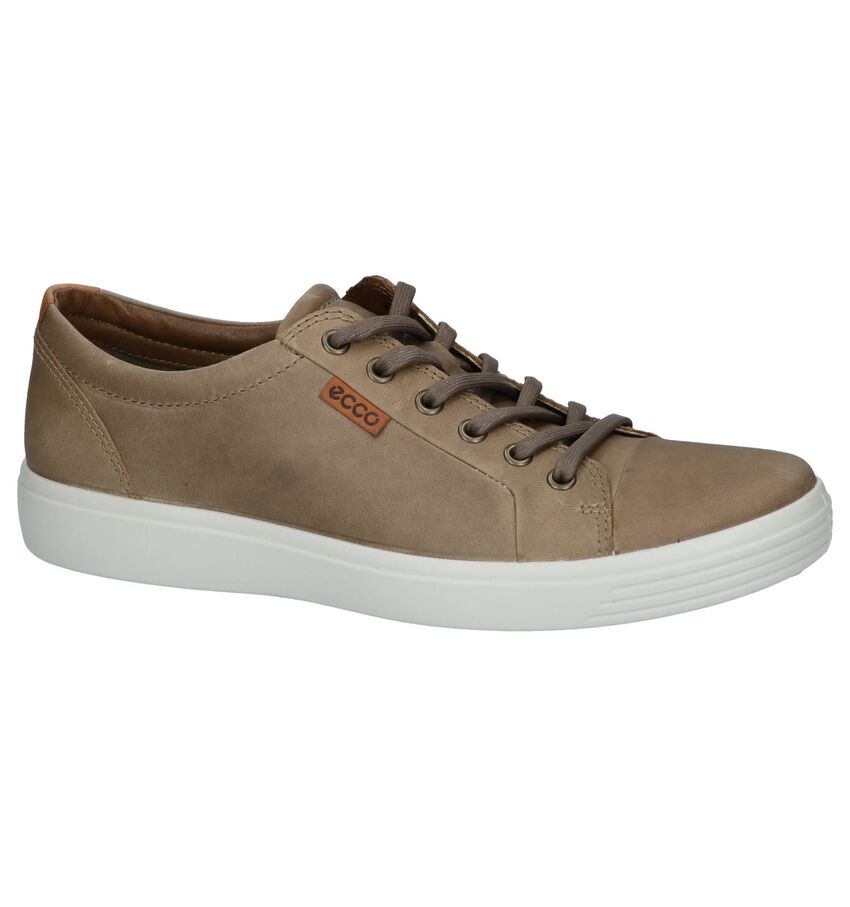 Taupe Veterschoenen Ecco Soft 7 ecco kopen in de aanbieding
