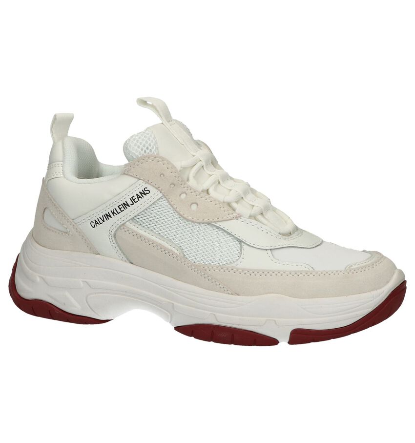 Witte Nineties Sneakers Calvin Klein Maya calvin klein kopen in de aanbieding