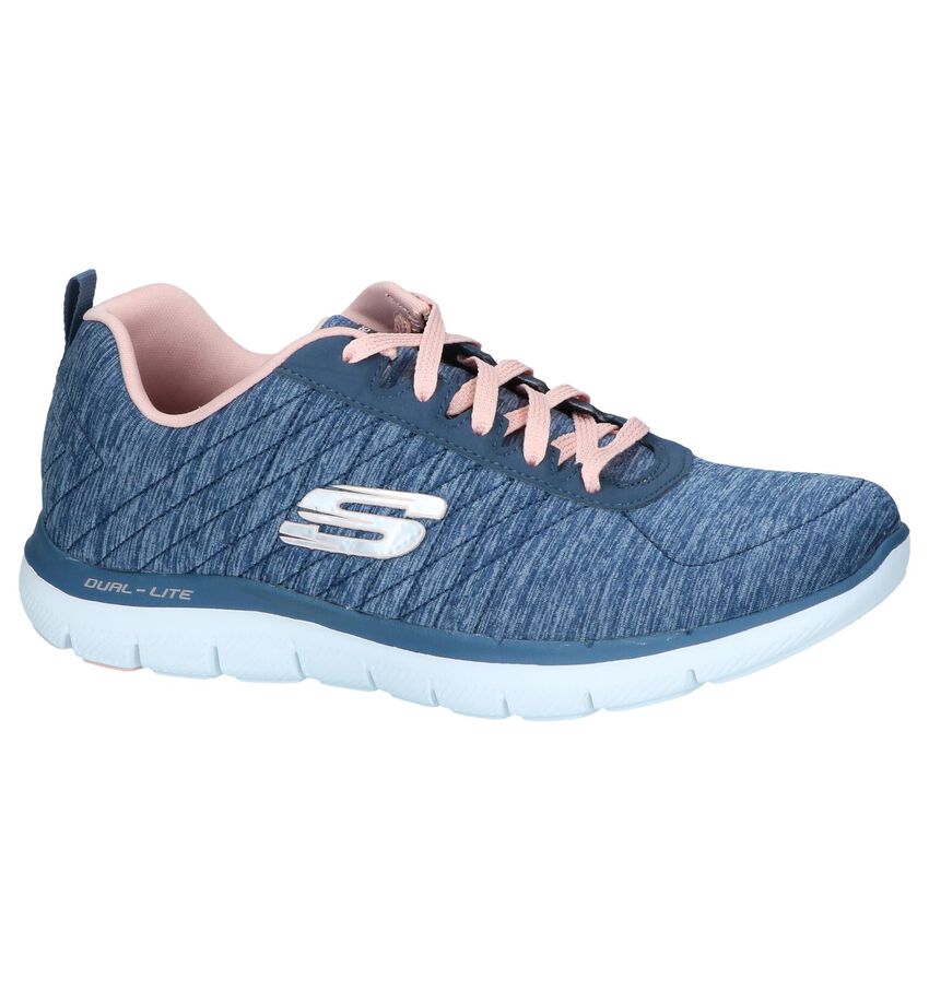 Blauwe Sneakers Skechers Flex Appeal 20 skechers kopen in de aanbieding