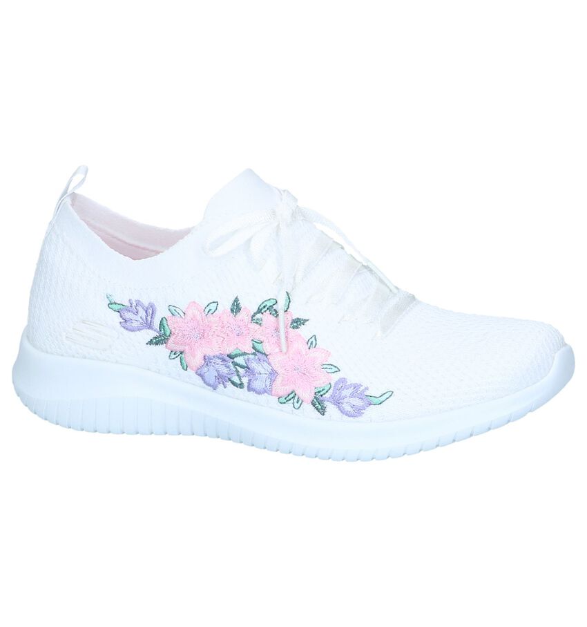 Witte Slip On Sneakers Skechers Ultra Flex skechers kopen in de aanbieding