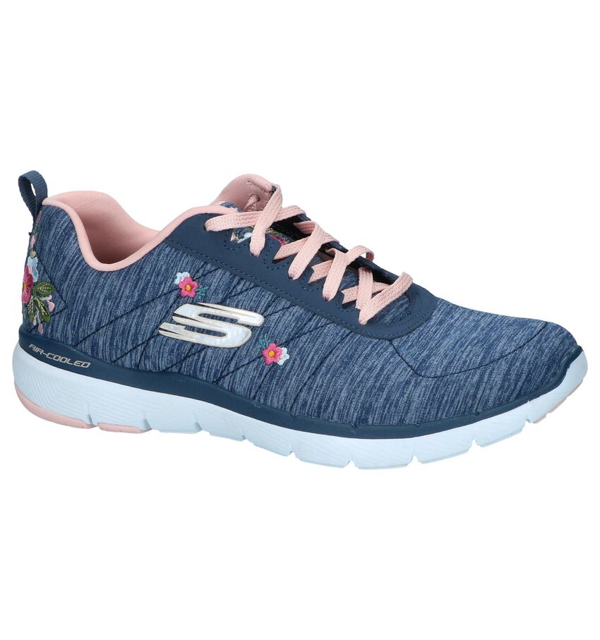 Blauwe Sneakers Skechers Flex Appeal 30 skechers kopen in de aanbieding