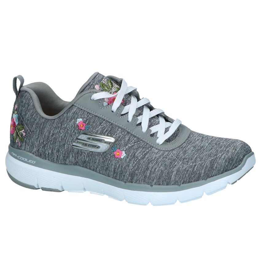 Grijze Sneakers Skechers Flex Appeal skechers kopen in de aanbieding Grijze Sneakers Skechers Flex Appeal skechers kopen in de aanbieding