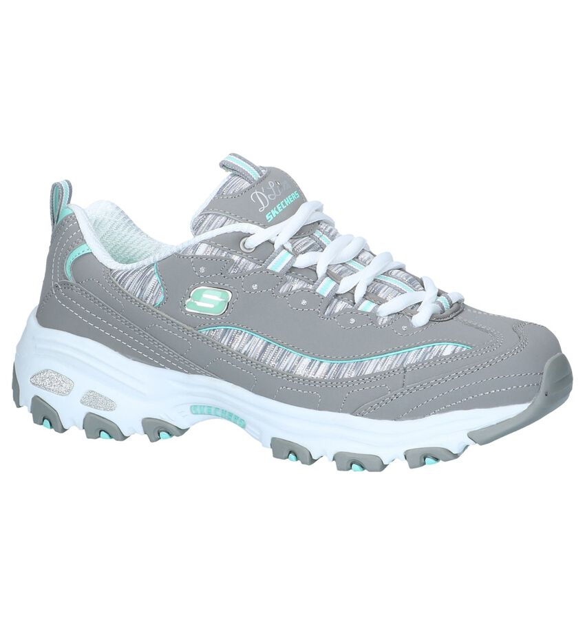 Grijze Sneakers Skechers Dlites skechers kopen in de aanbieding Grijze Sneakers Skechers Dlites skechers kopen in de aanbieding