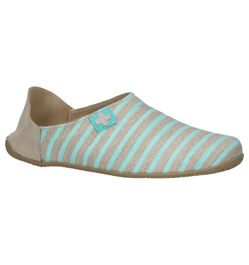 Gestreepte Pantoffels Donkerbeige Living Kitzbuhel living kitzbuhel kopen in de aanbieding