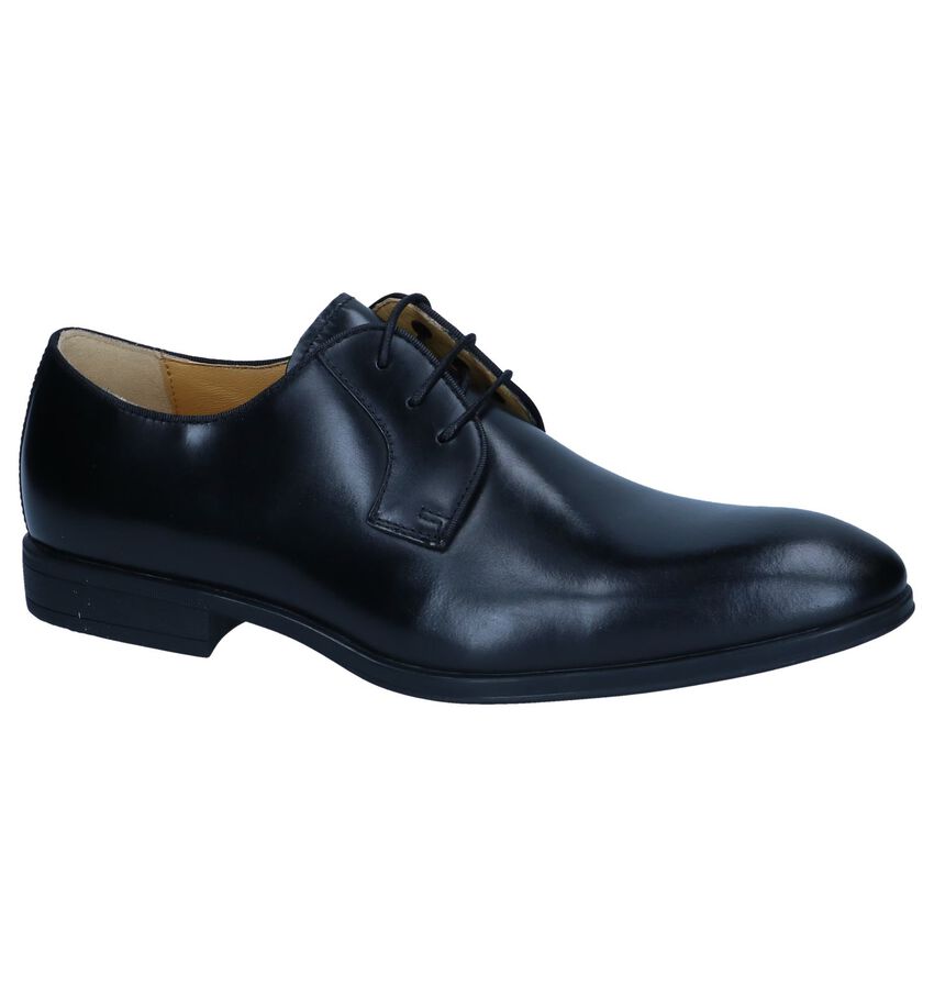 Zwarte Geklede Veterschoenen Steptronic Faro steptronic kopen in de aanbieding