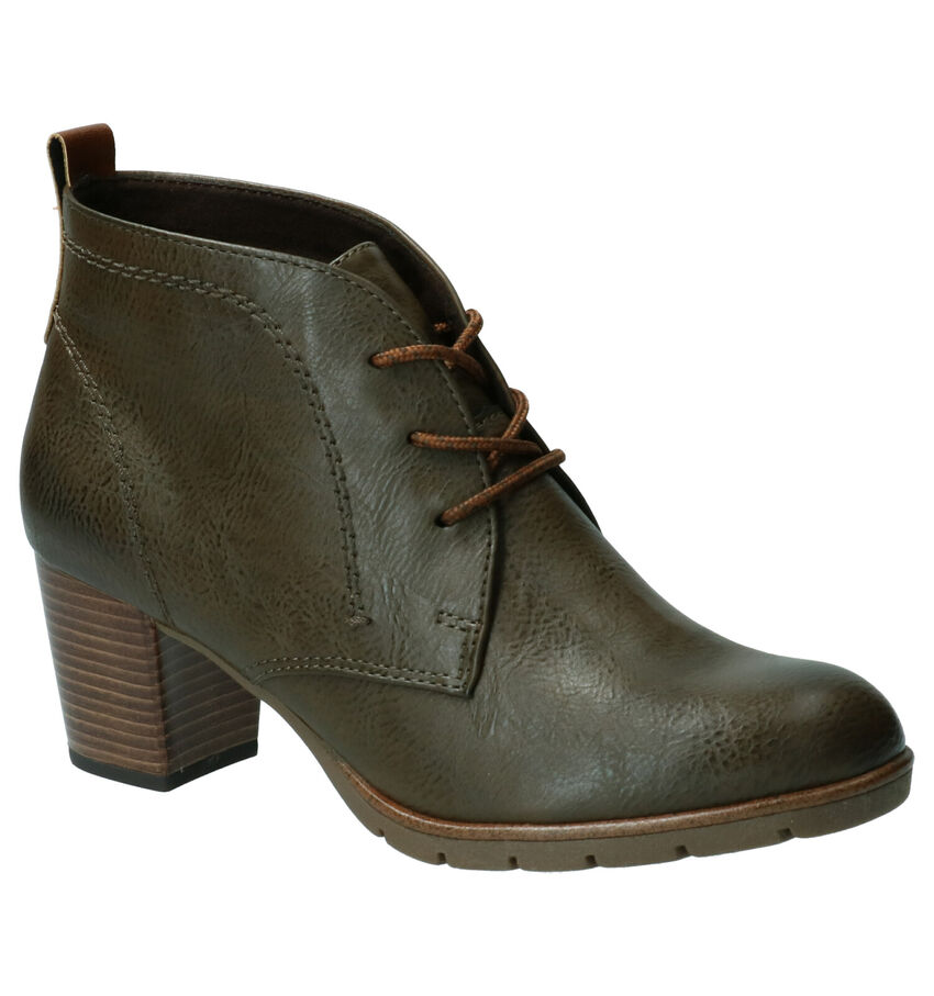 Marco Tozzi Kaki Enkellaarzen marco tozzi kopen in de aanbieding