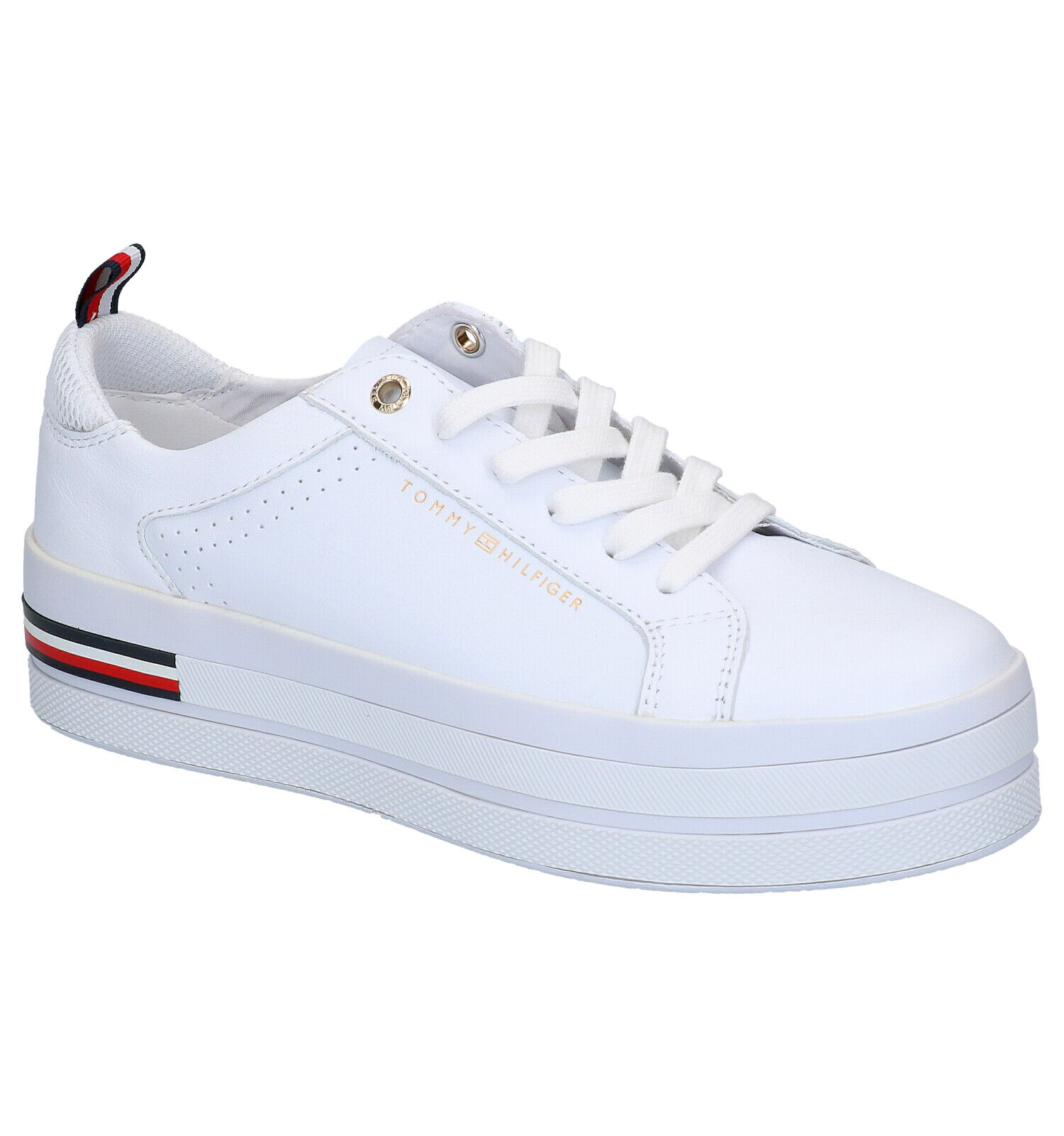 Tommy Hilfiger Sneakers in wit voor Dames, Maat 38. WMN Chunky Mixed  Textile Trainer - Schoenen.nl