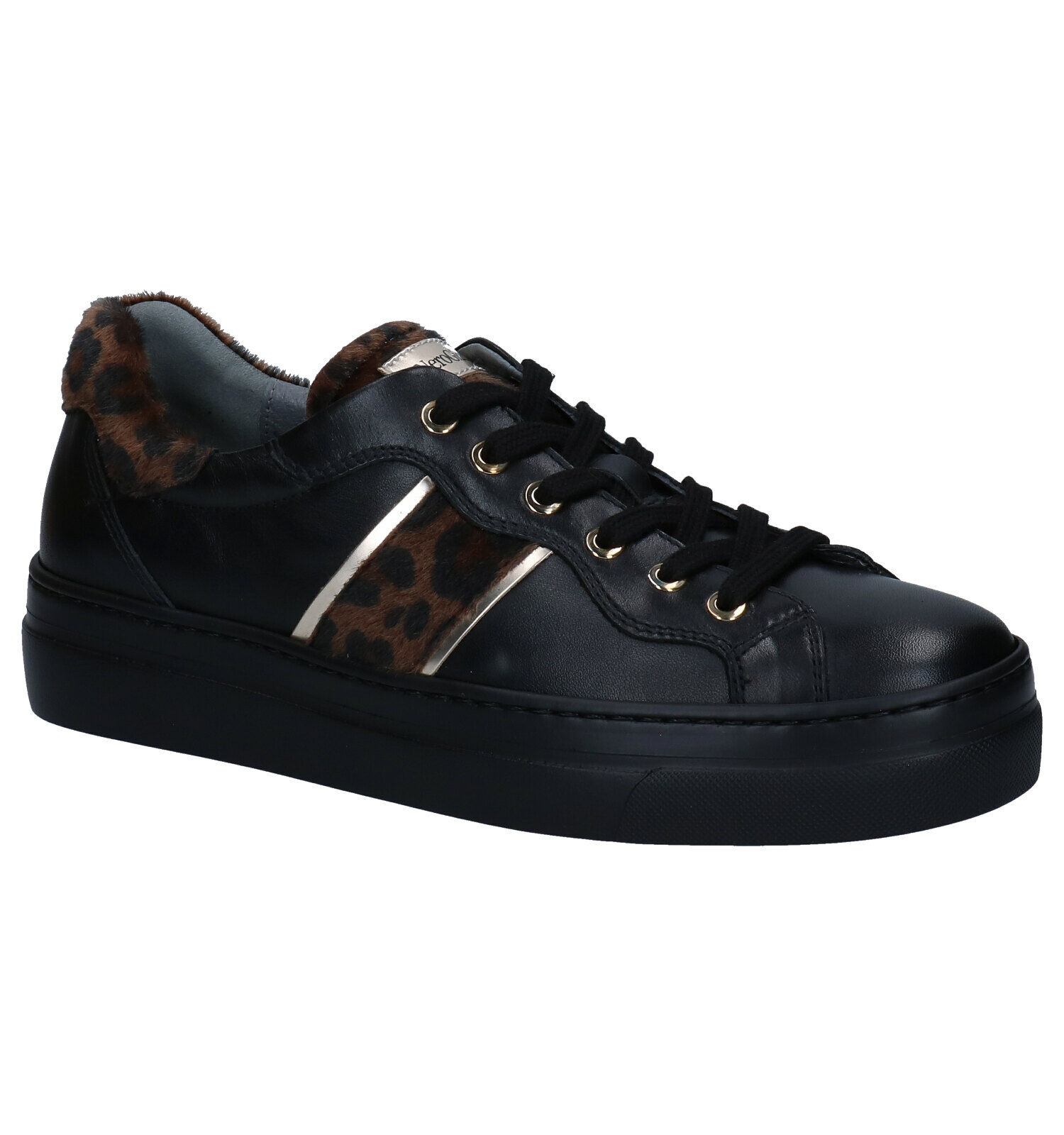 Zwarte leren sneakers dames | Torfs