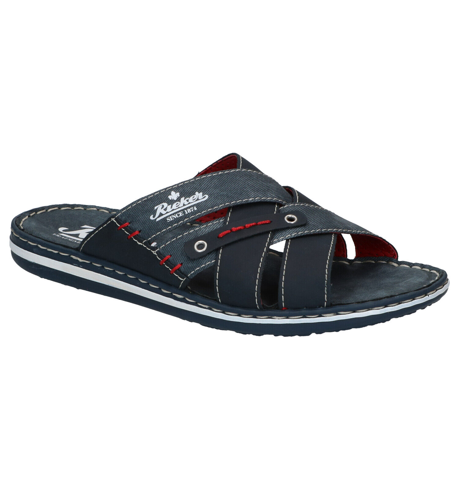 Heren slippers hoogwaardig imitatieleer blauw | Torfs