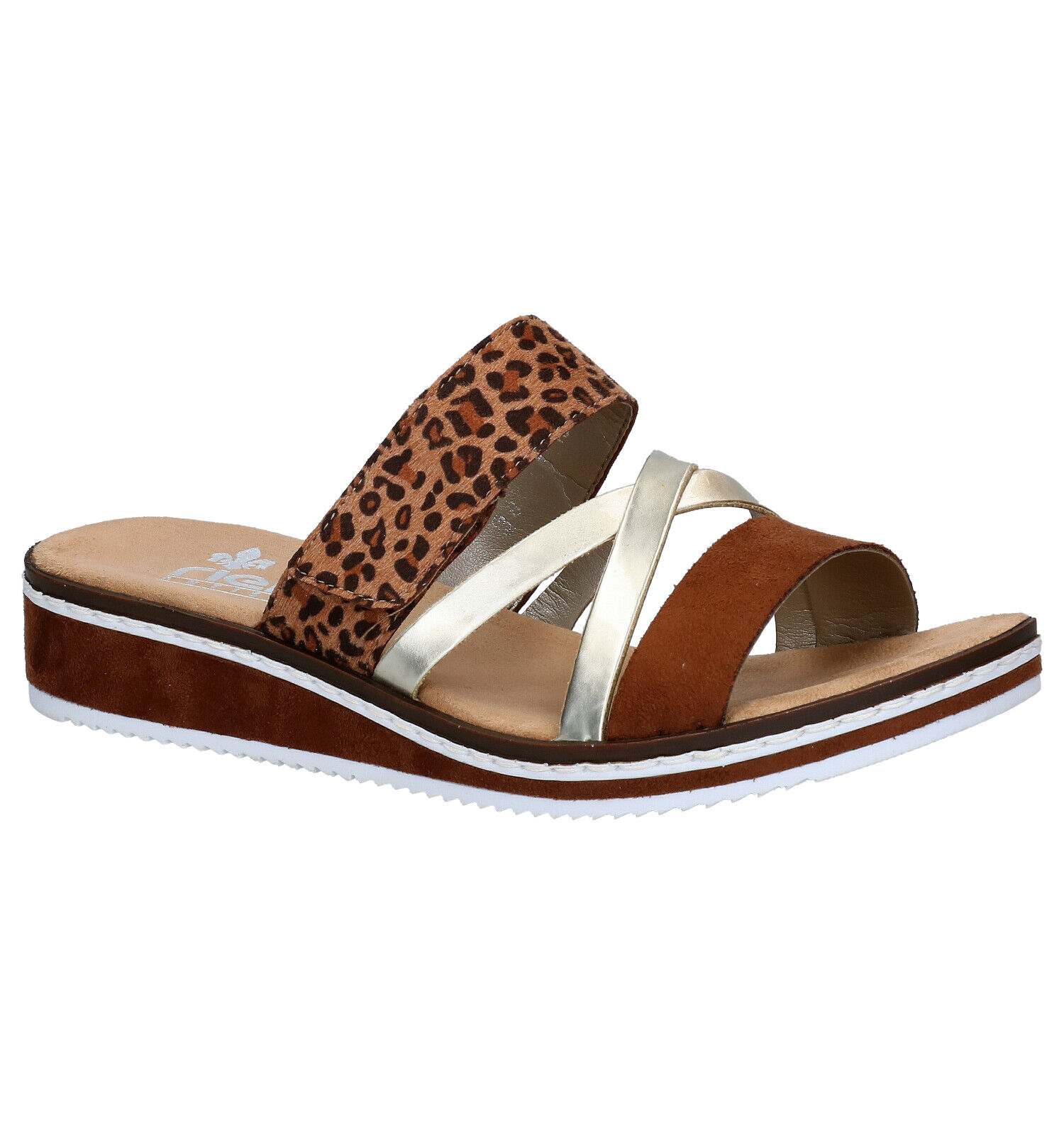 Rieker bruine slippers | Torfs