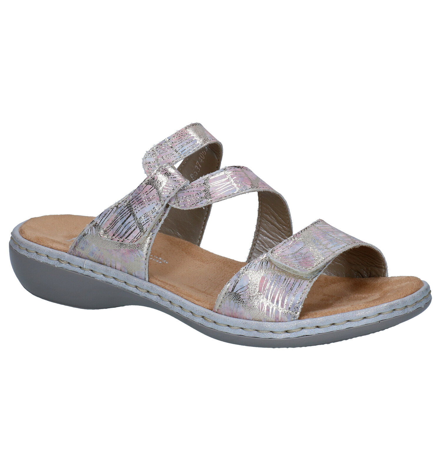 Rieker dames slippers zilver | Torfs