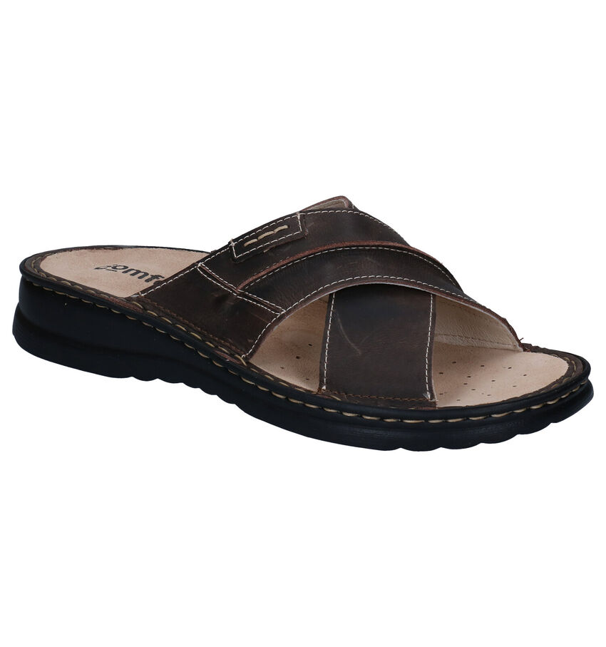 Comfort Plus Nu-pieds casual en Brun foncé