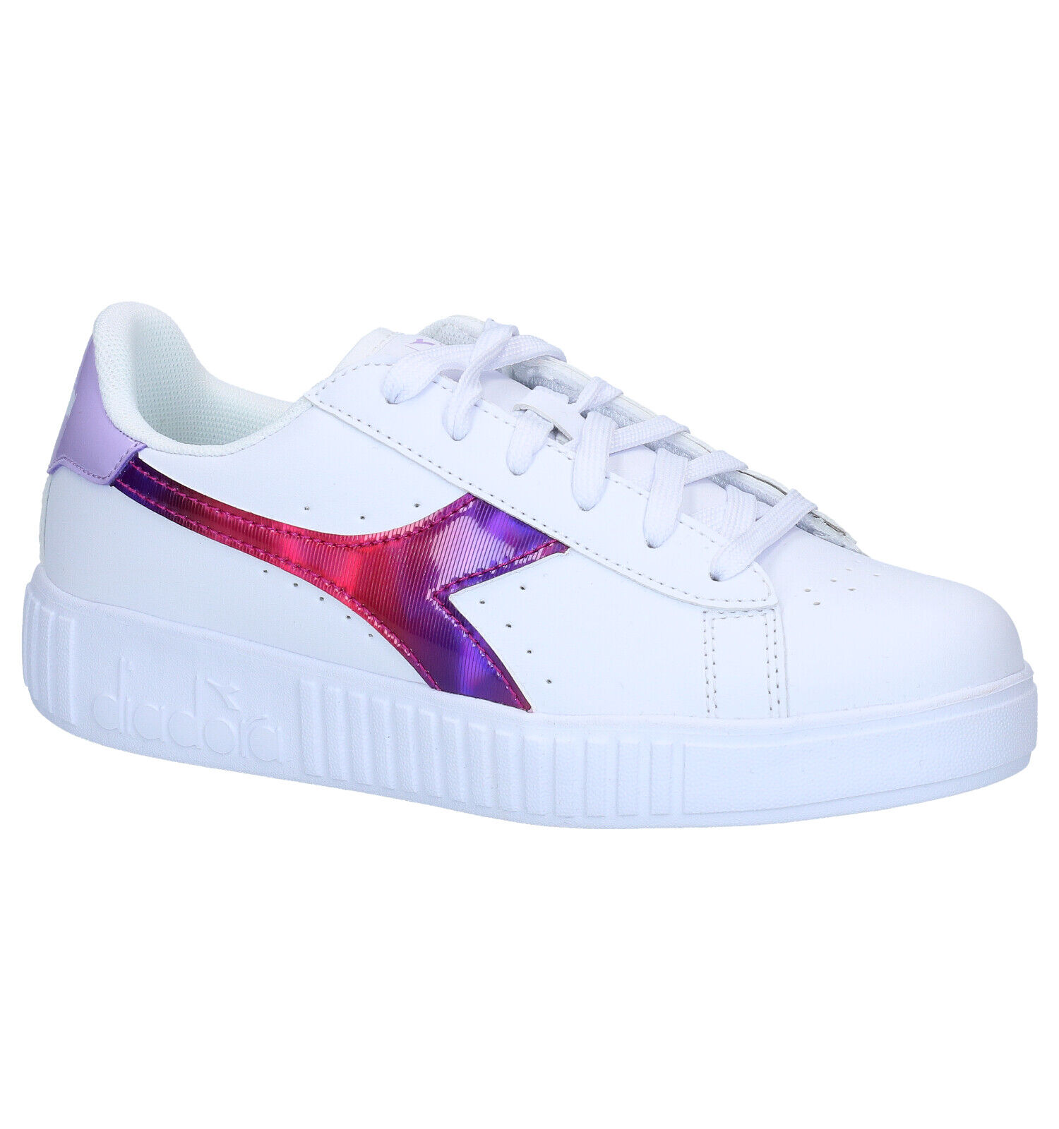 Diadora Vrouwen Leren Lage sneakers / Damesschoenen Mi Basket Row Can Wit -  Schoenen.nl