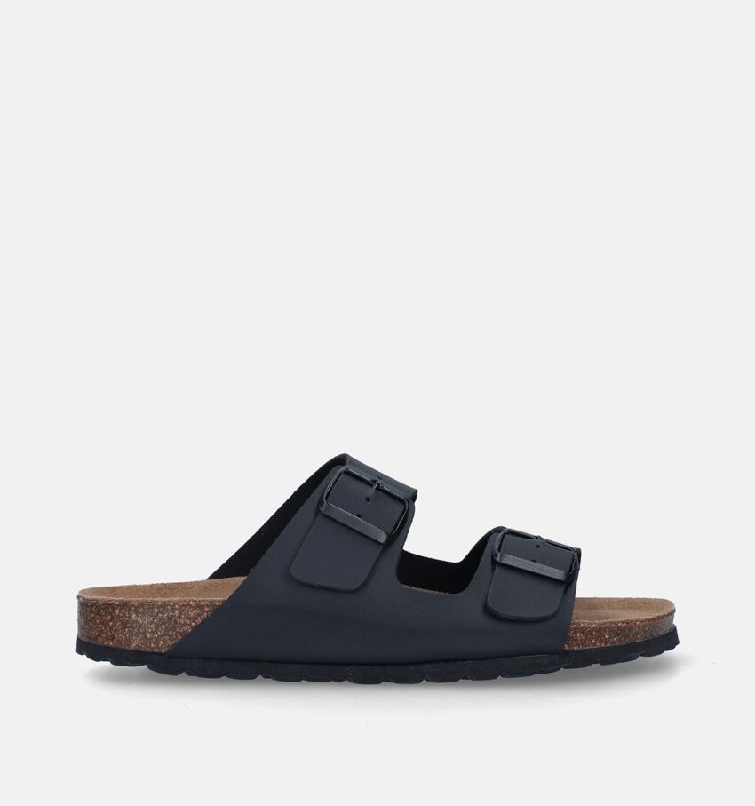 Big Leaf Zwarte Slippers