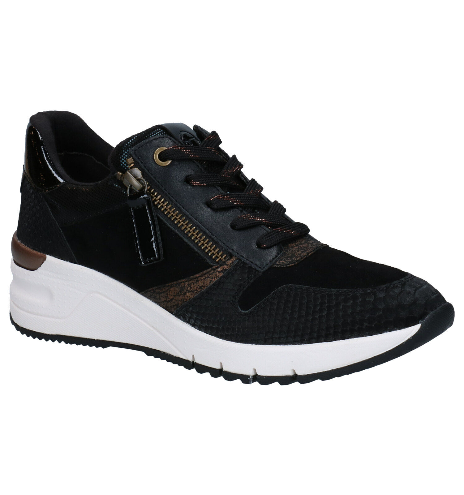 Leren Sneaker Black | Dames Tamaris Sneakers » Vlg Rocki