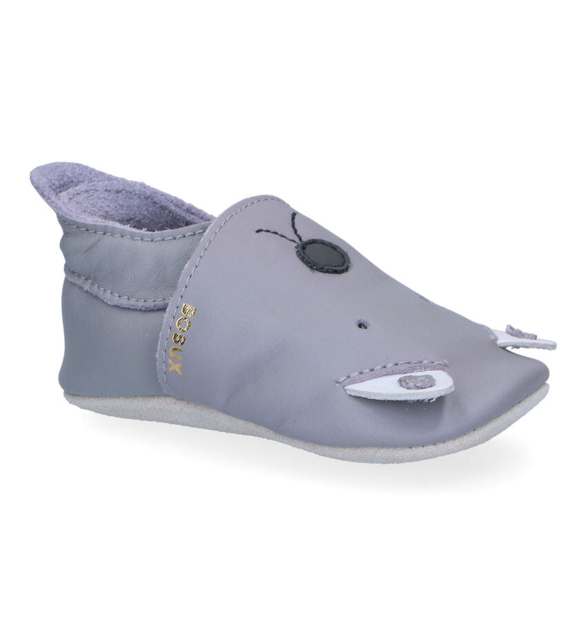 Bobux Gull Grey Woof Chaussons pour bébé en Gris