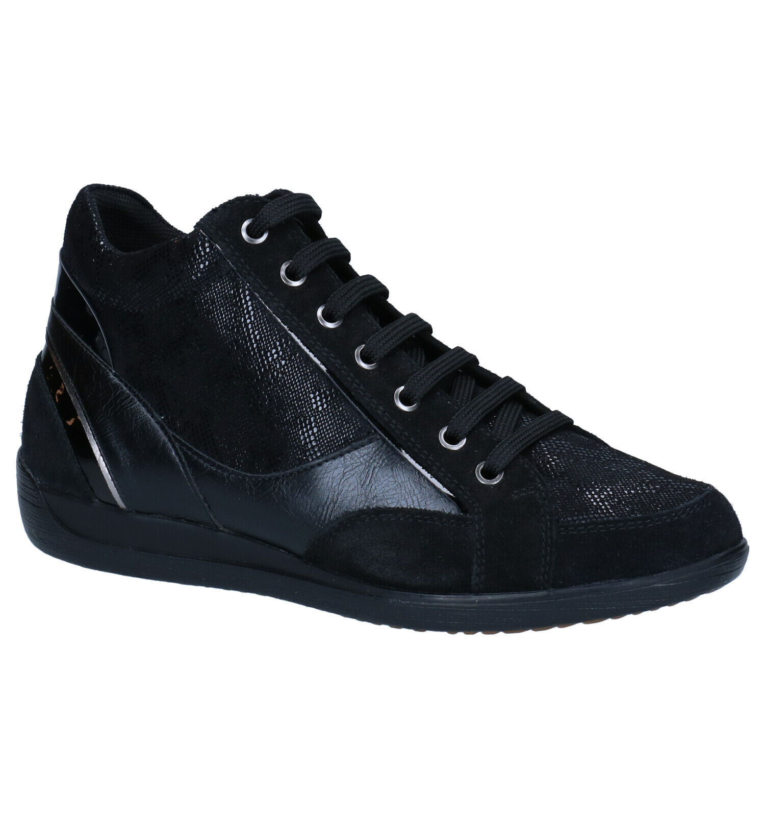 Geox Myria Zwarte Sneakers Sportschoenen en sneakers NU AAN €110