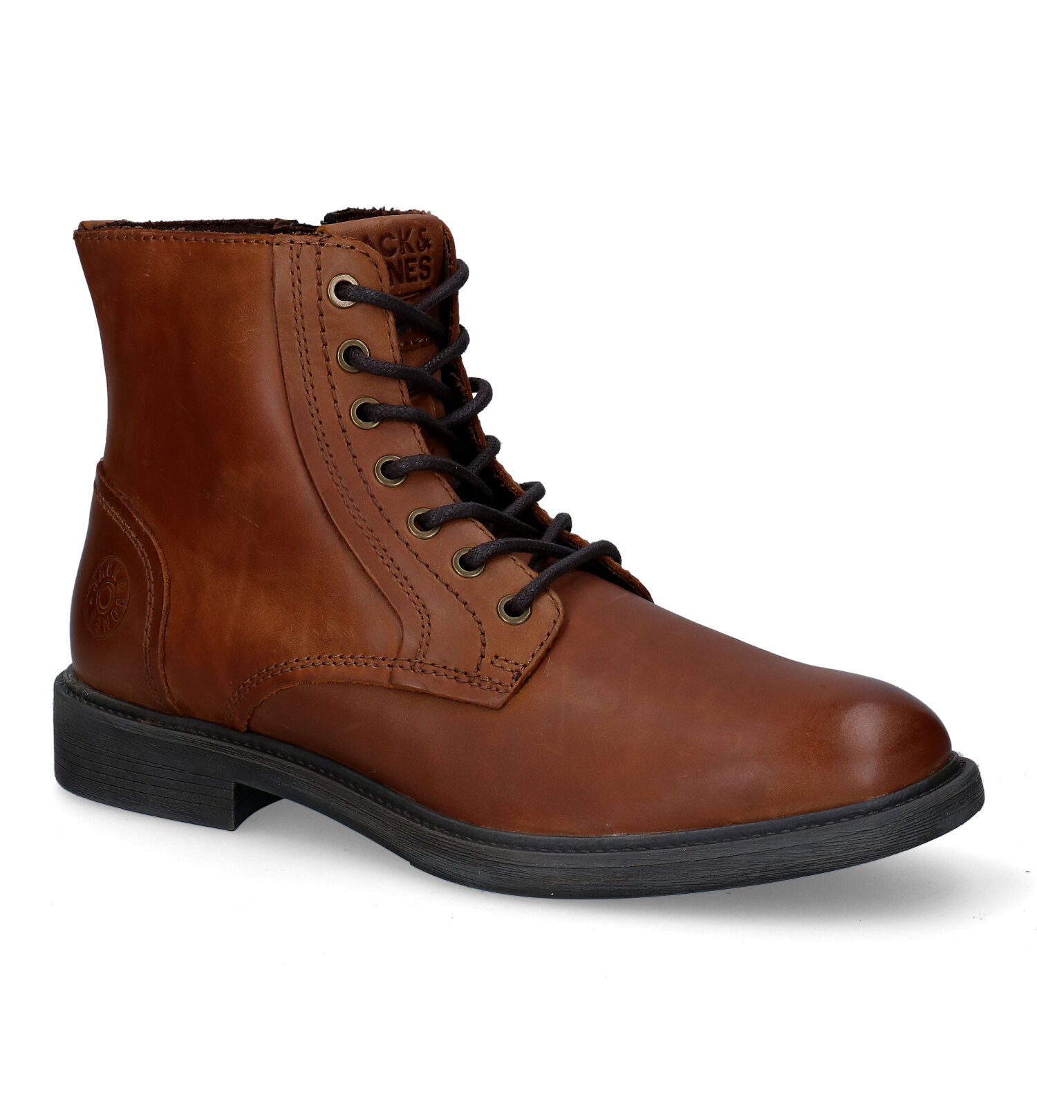 Jack \u0026 Jones Karl Leather Cognac Bottines Boots en enkellaarzen NU AAN  €54.99