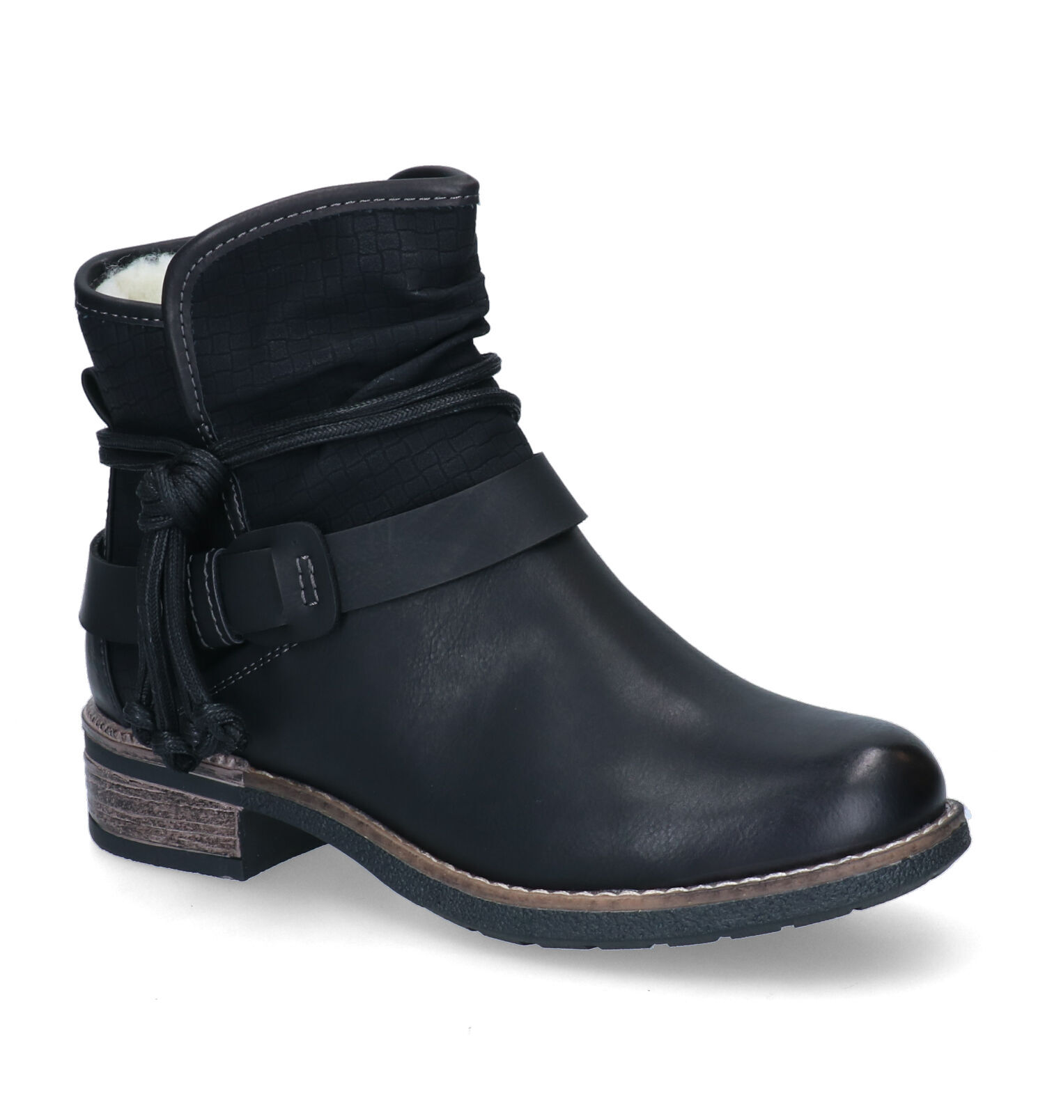 Rieker dames enkellaarsjes zwart | Torfs
