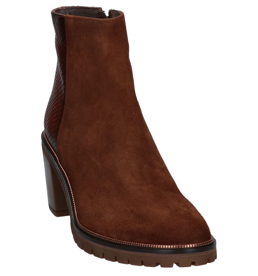 Softwaves Bottines à talons en Cognac