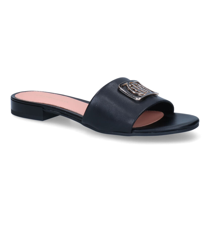 Tommy Hilfiger Hardware Flat Zwarte Muiltjes