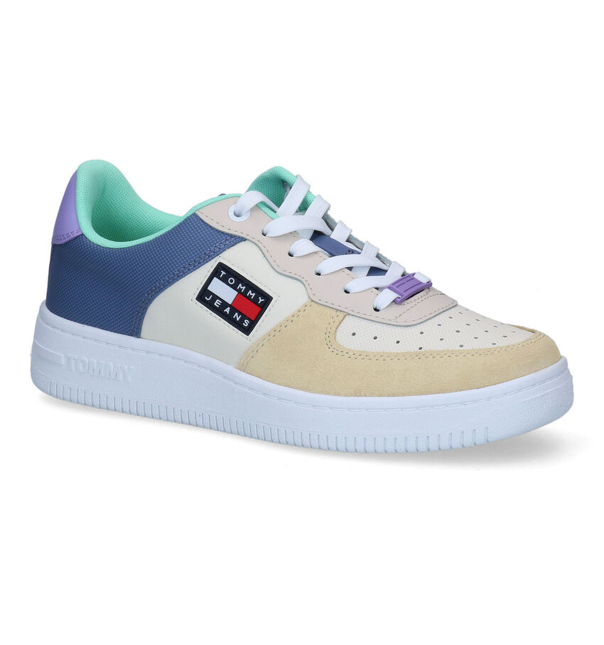 Tommy Hilfiger Varsity Cupsole Paars Blauwe Sneakers