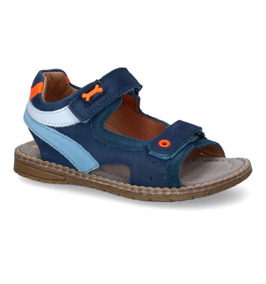 STONES and BONES Drops Blauwe Sandalen