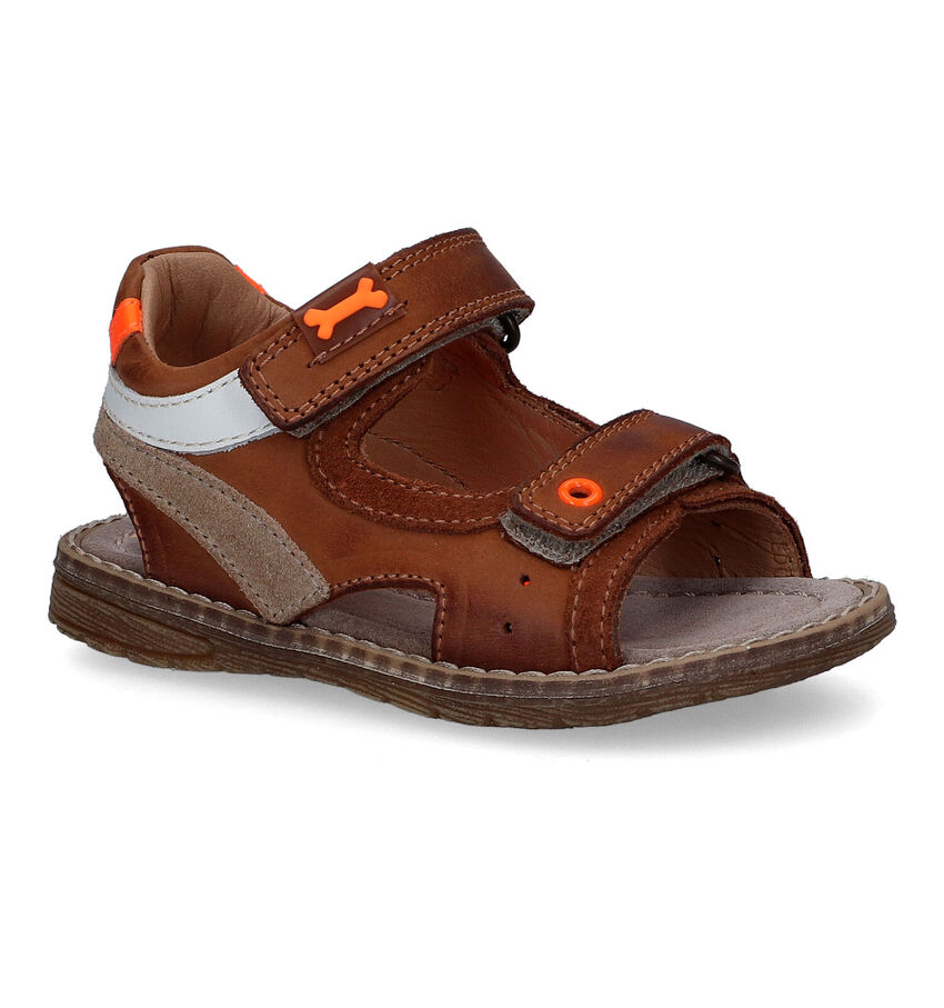 STONES and BONES Drops Cognac Sandalen