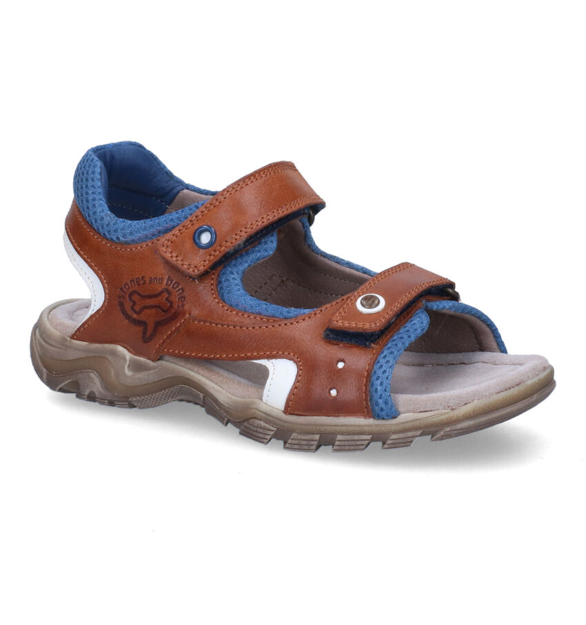 STONES and BONES Junto Cognac Sandalen