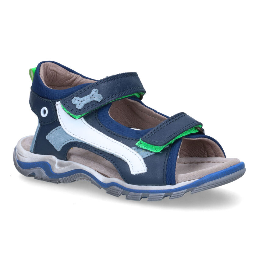 STONES and BONES Josto Blauwe Sandalen