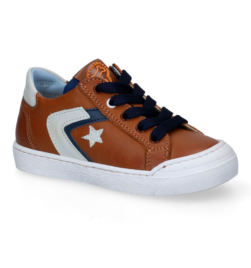 STONES and BONES Goner Cognac Veterschoenen