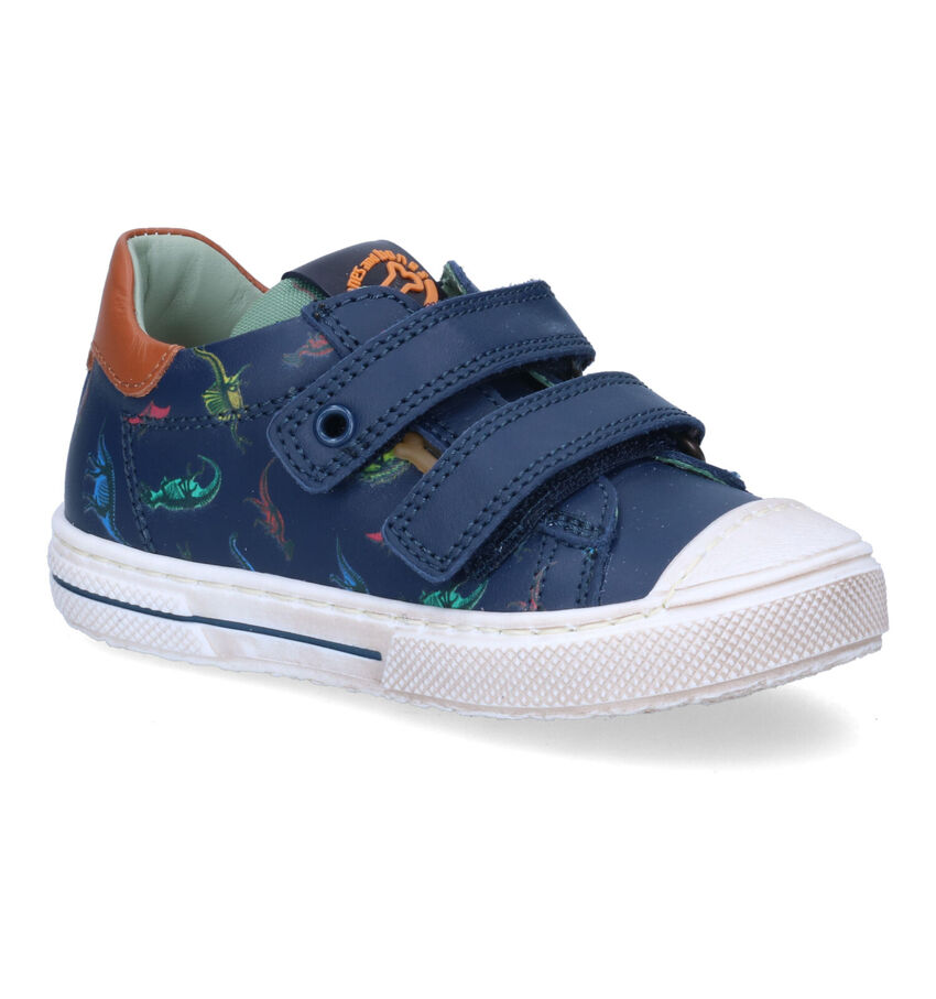 STONES and BONES Rusbe Blauwe Velcroschoenen