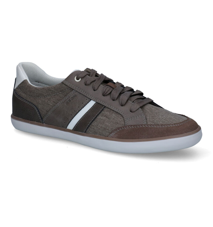 Geox Elver Taupe Veterschoenen