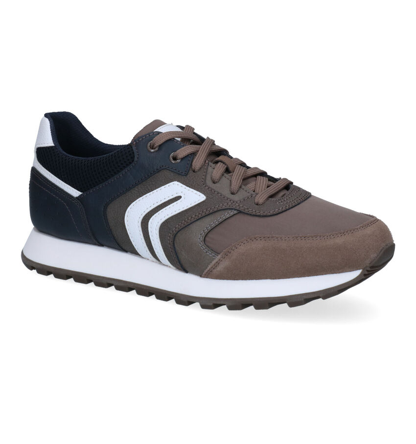 Geox Ponente Taupe Veterschoenen