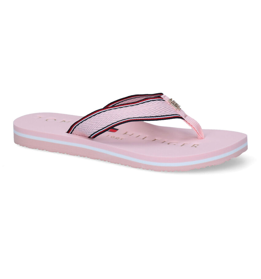 Tommy Hilfiger Hardware Flat Roze Teenslippers