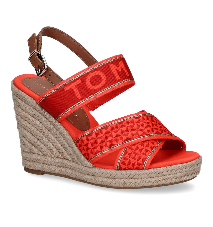 TH Tommy Webbing Oranje Sandalen
