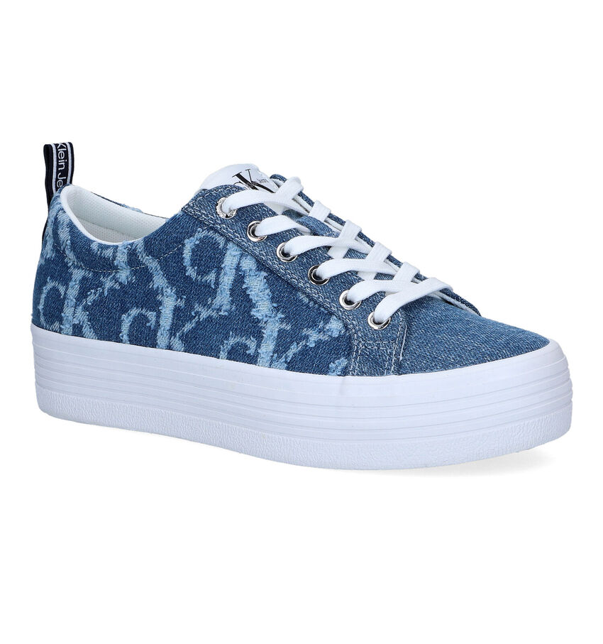 Calvin Klein Flatform Vulcanized Baskets en Bleu