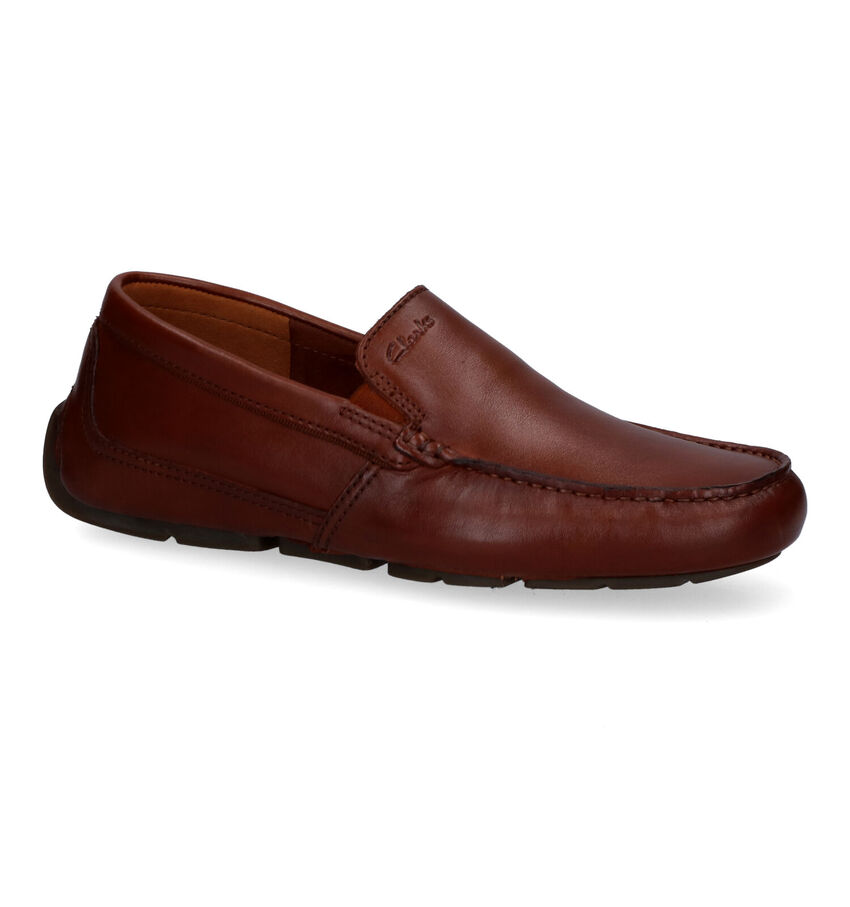 Clarks Markman Plain Cognac Mocassins